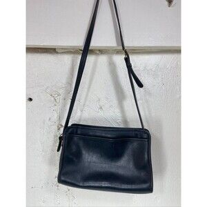VINTAGE COACH BLACK LEATHER CROSSBODY 12 X 8 PURSE